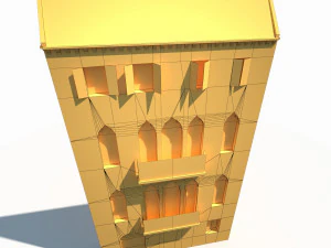 building facade 177 low poly 3d 3D Model