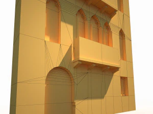 building facade 177 low poly 3d 3D Model
