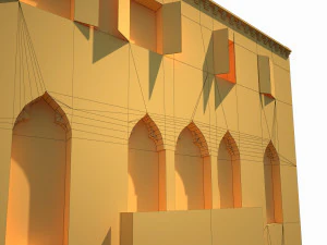 building facade 177 low poly 3d 3D Model