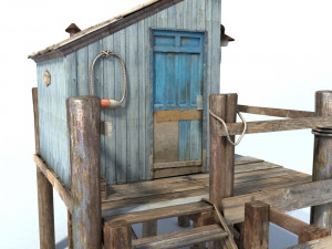 fishing cabin Modelo 3D