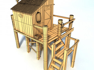 fishing cabin Modelo 3D