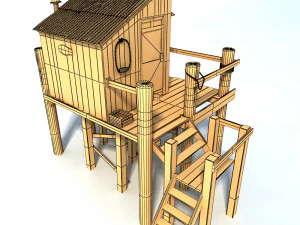 fishing cabin 3D Model