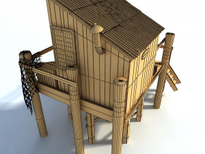 fishing cabin Modelo 3D