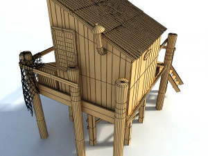 fishing cabin 3D Model