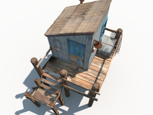 fishing cabin Modelo 3D