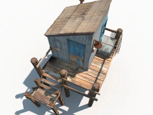 fishing cabin 3D Model