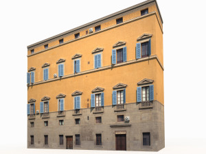 3d building facade 178 low poly model 3D Модель