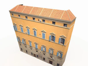 建物のファサード178低ポリモデル3Dモデル 3Dモデル