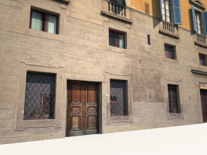 3d building facade 178 low poly model 3D Модель