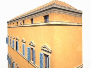 3d building facade 178 low poly model 3D Модель