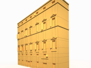 3d building facade 178 low poly model 3D Модель