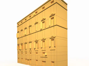 建物のファサード178低ポリモデル3Dモデル 3Dモデル