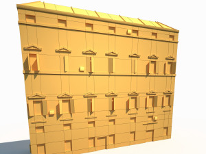 3d building facade 178 low poly model 3D Модель