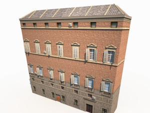 building facade 179 low poly model 3D 모델