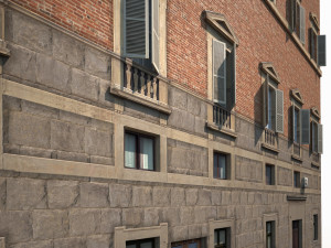 building facade 179 low poly model 3D 모델