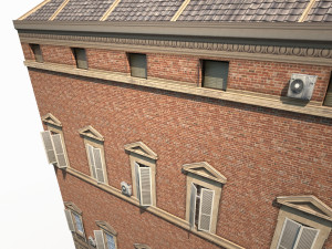 building facade 179 low poly model 3D 모델