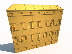 building facade 179 low poly model 3D 모델
