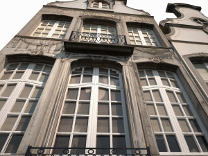 3d buildings facade 180 low poly model 3D 모델