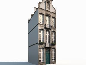3d building facade 182 low poly 3D Model