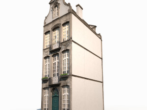 3d building facade 182 low poly 3D Model