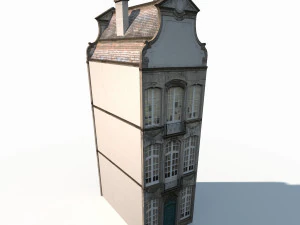 3d building facade 182 low poly 3D Model