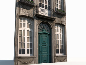 3d building facade 182 low poly 3D Model