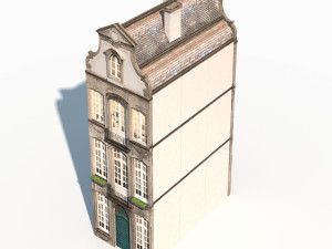 3d building facade 182 low poly 3D Model