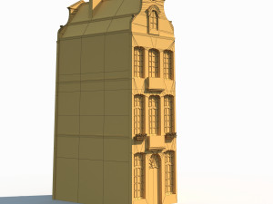 3d building facade 182 low poly 3D Model