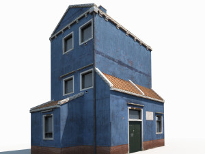 old building 185 low poly model Modèle 3D
