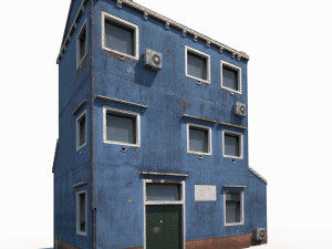old building 185 low poly model Modèle 3D