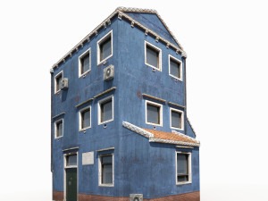 old building 185 low poly model Modèle 3D