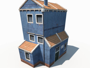 old building 185 low poly model Modèle 3D