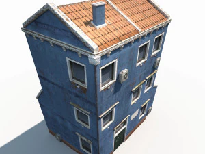 old building 185 low poly model 3D Model