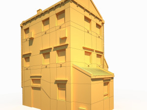 old building 185 low poly model Modèle 3D