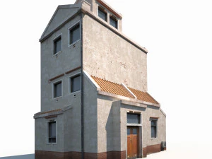 3d old building 186 low poly model 3D Model