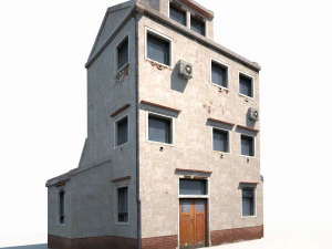 3d old building 186 low poly model 3D Model