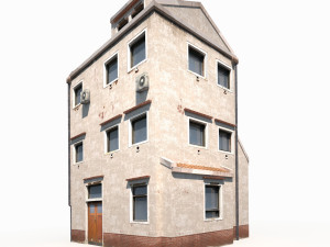 3d old building 186 low poly model 3D मॉडल