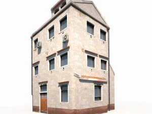 3d old building 186 low poly model 3D Model
