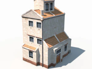 3d old building 186 low poly model 3D Model