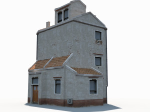 3d old building 186 low poly model 3D मॉडल