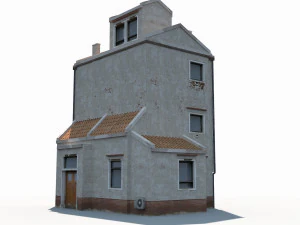 3d old building 186 low poly model 3D Model