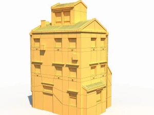 3d old building 186 low poly model 3D Model
