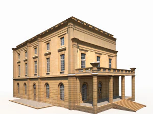 public building 167 low poly 3D Model