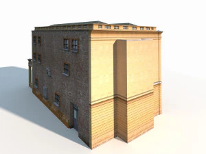 public building 167 low poly 3D Model