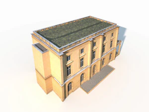 public building 167 low poly 3D Model