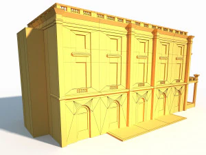 public building 167 low poly 3D Model