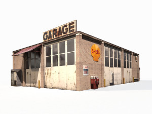 garage building 188 low poly model 3D Model