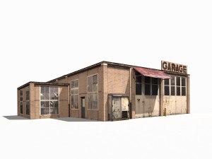 garage building 188 low poly model 3D-Modell