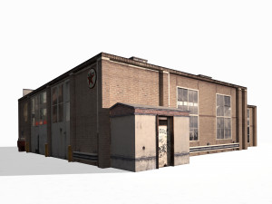 garage building 188 low poly model 3D-Modell