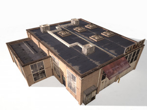 garage building 188 low poly model 3D-Modell